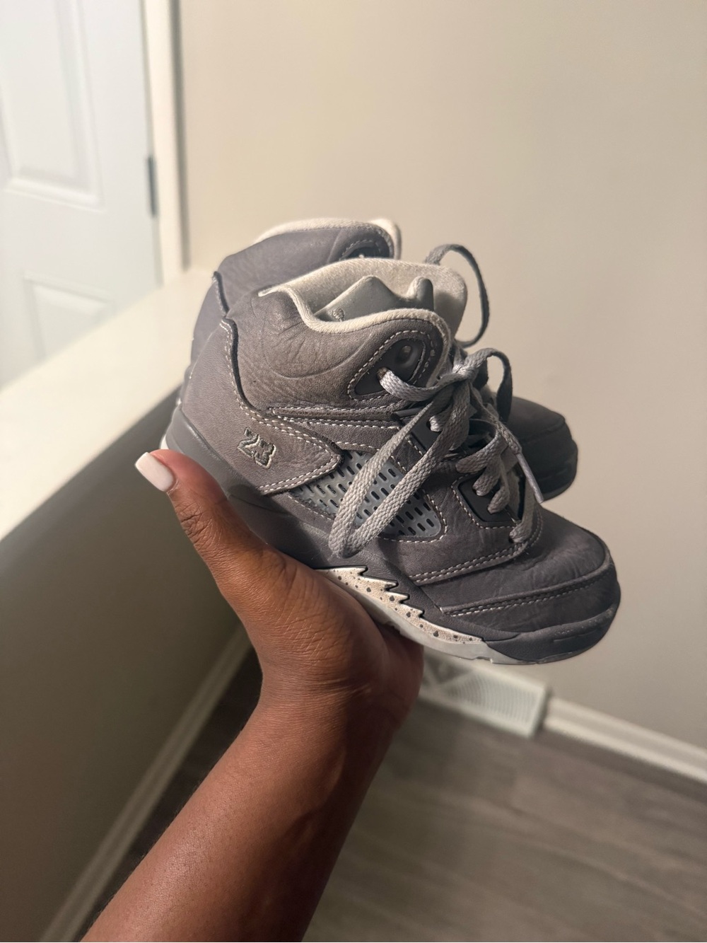 Jordan Kids Gray High-Top Sneakers